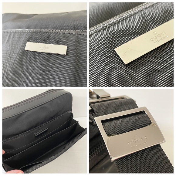 Gucci black woven nylon and leather camera shoulder bag - Picture 6 of 10